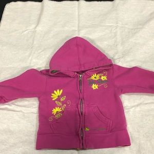 Kids pink John Deere jacket